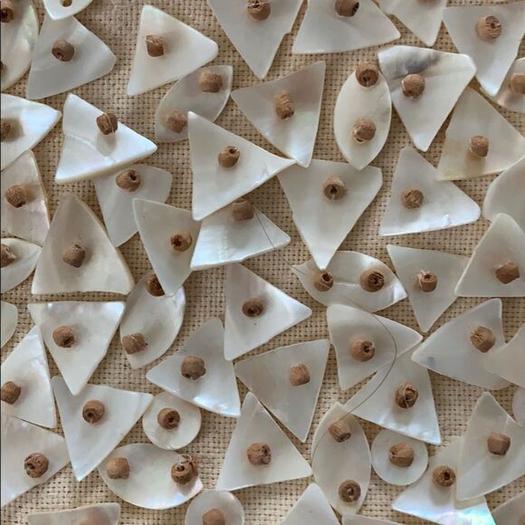 Vintage beaded canvass bag - Picture 3 of 5